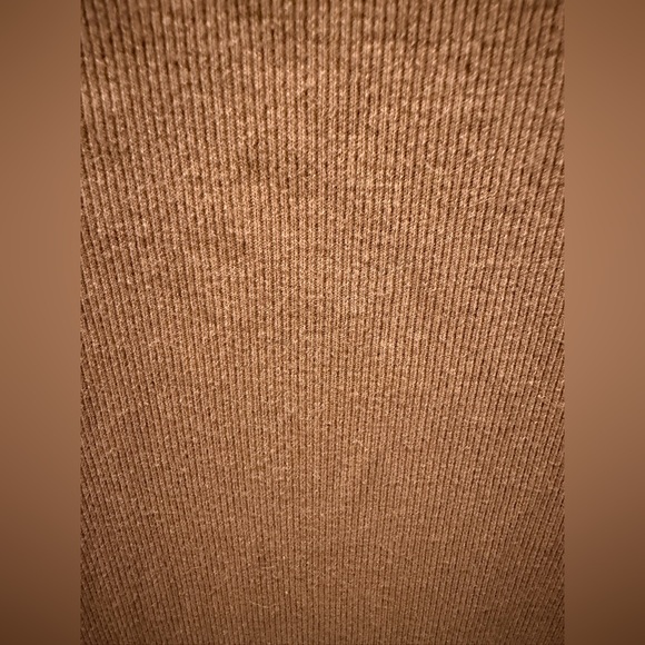 Madewell Brown Ribbed Knit Midi Dress Size Medium - Picture 3 of 11
